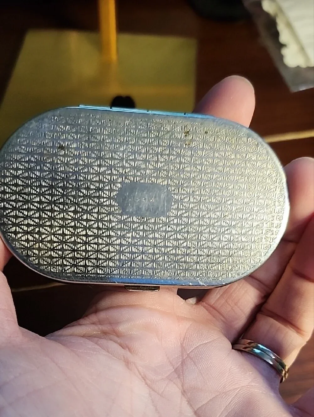 Vintage Make Up / Pill Case With Rose Design